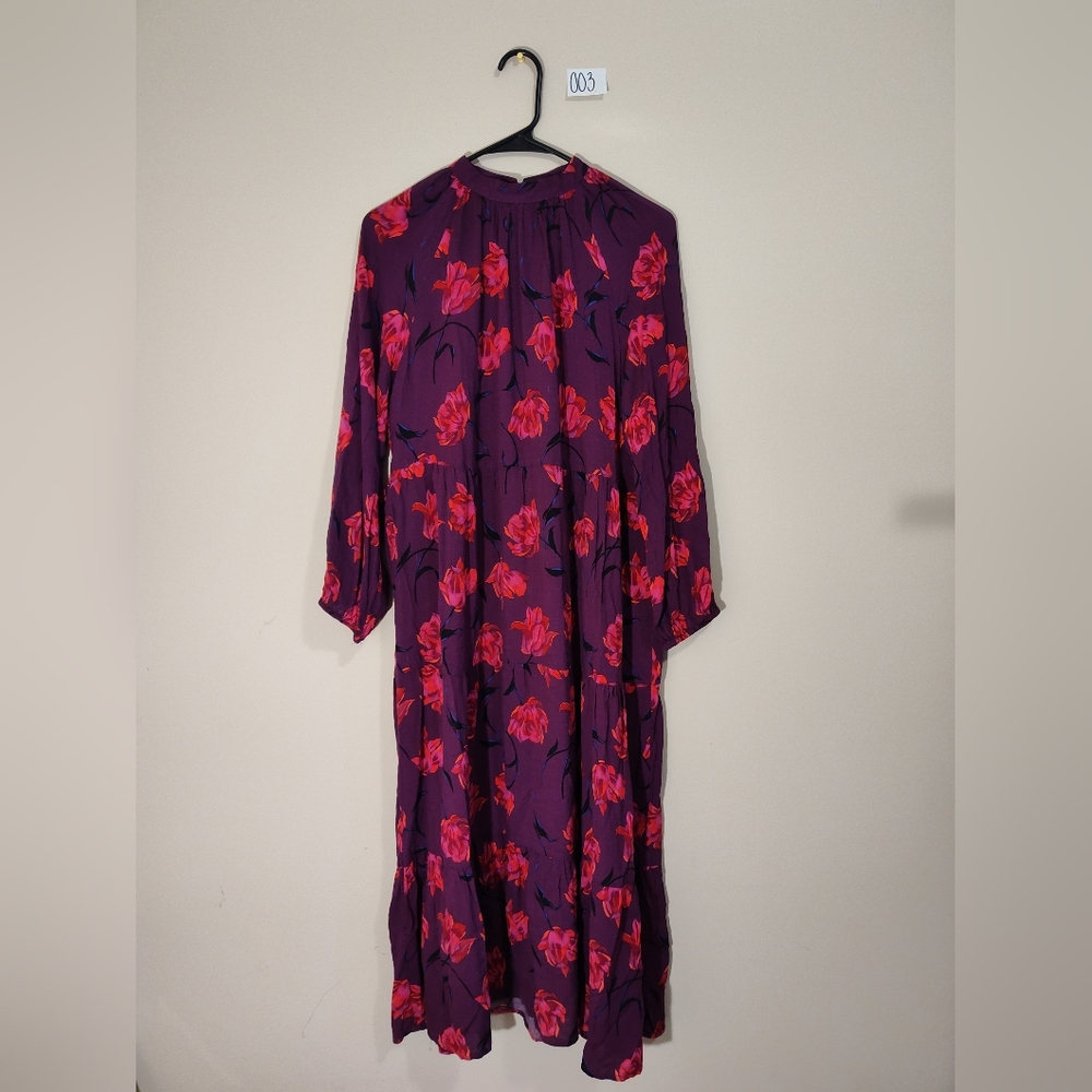 Long sleeve high neck floral dress